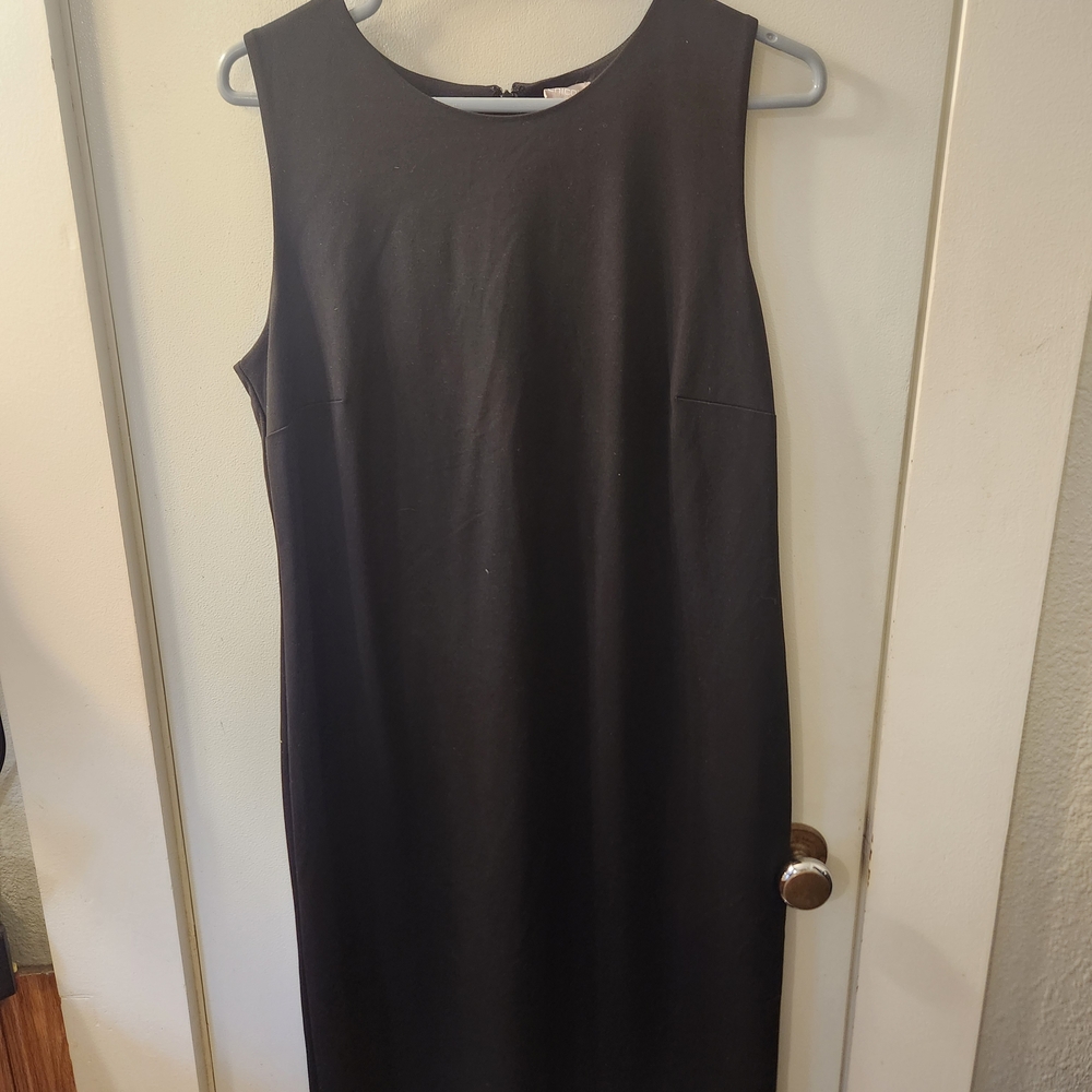 Chico's Black Asymmetrical Sleeveless Sheath Dress